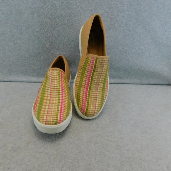 Clarks Collection Layton Petal Slip on Light Brown Leather Sneaker 7.5 New Shoes - Picture 4 of 9